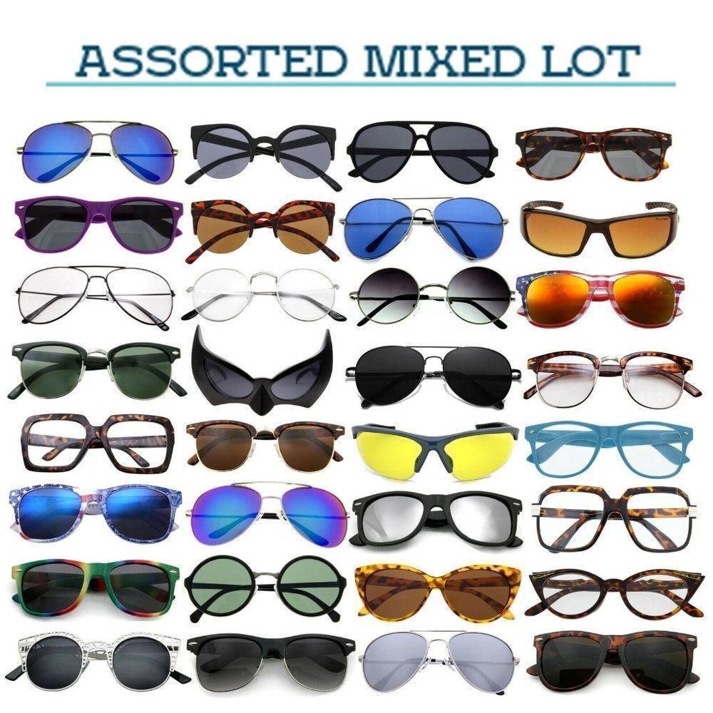Assorted mix of 10 pairs of brand new sunglasses, mix for men and women !